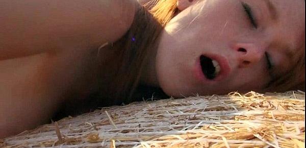 Cute Czech girl Linda Sweet screwed up in an open field
